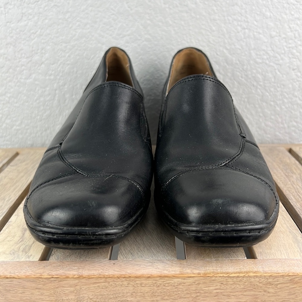 Croft & Barrow Leather Slip On Loafers Black Size 9